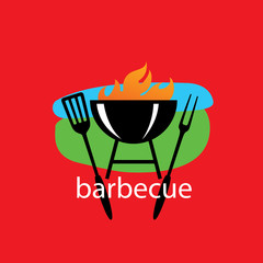 Barbecue party logo