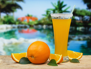 Glass of orange juice