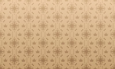Vector brown background royal pattern 