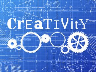 Creativity Blueprint Tech Drawing