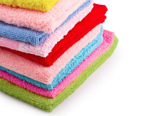 Obraz na płótnie Canvas Stack of colorfull towels
