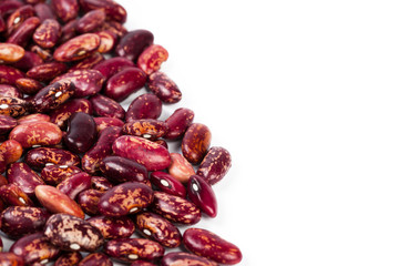 Red beans isolated on white background