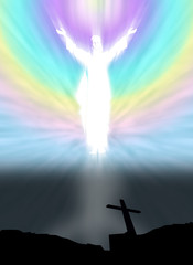 Christ and Easter symbol with Cross Shadow
