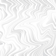 White texture. Wavy background. Interior wall decoration. Wall panel pattern. Vector white background of abstract waves.