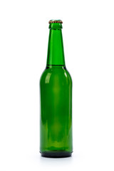 bottle of beer on white background