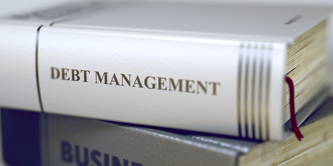 Debt Management. Book Title on the Spine. 3d.