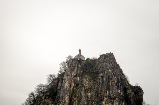 Kuslat Mosque on the cliff, one of the oldest mosques in Bosnia