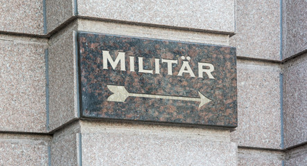 Fototapeta premium Schild 204 - Militär