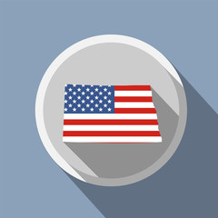 map of the U.S. state of North Dakota 