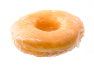Glazed Donut Isolated on a White Background