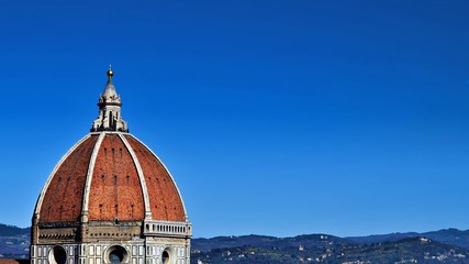 Fototapeta na wymiar Cupola del Brunelleschi del Duomo di Firenze, Italia
