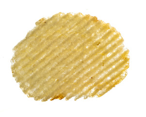 potato chips isolated on white background
