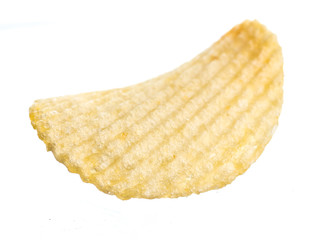 potato chips isolated on white background