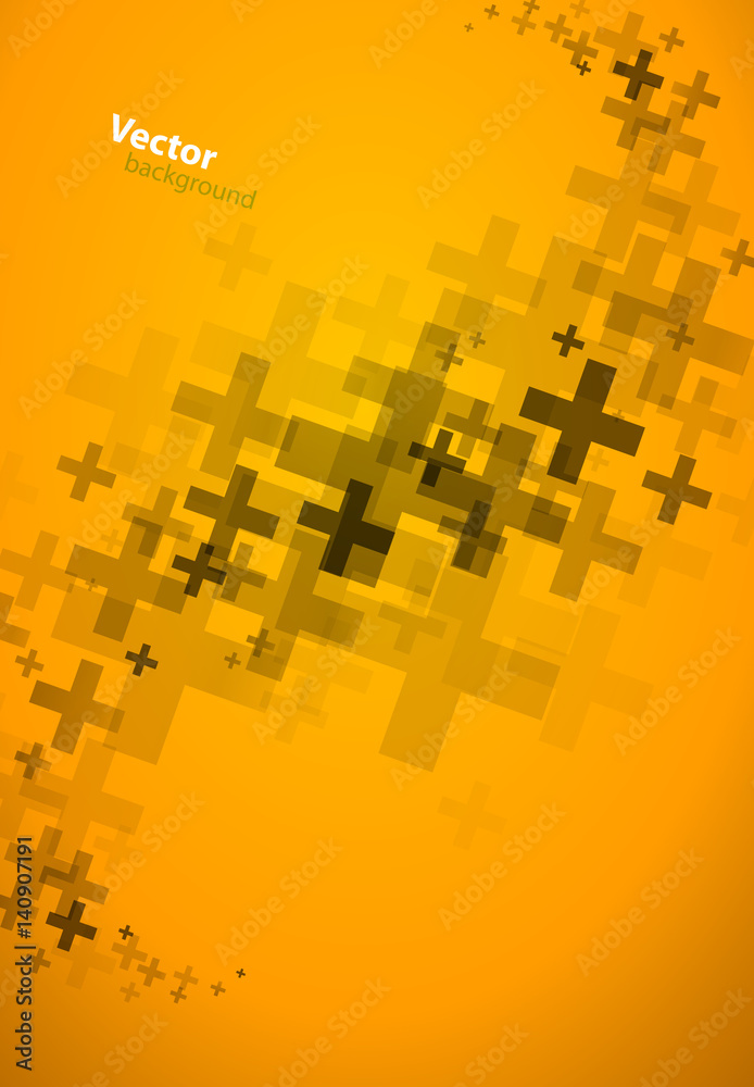 Wall mural abstract background created with plus sign.