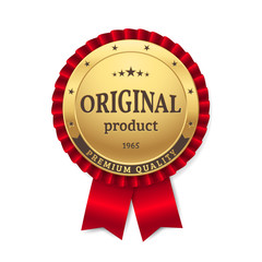 Vector gold rosette with title 