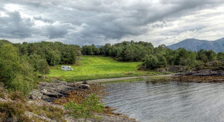 Fototapeta na wymiar Rough nature in Norwegian landscape
