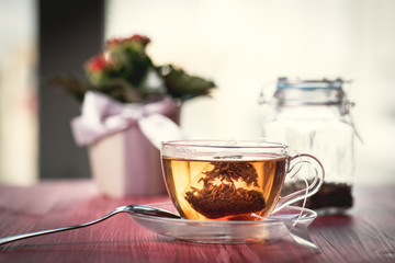 Someone preparing tea