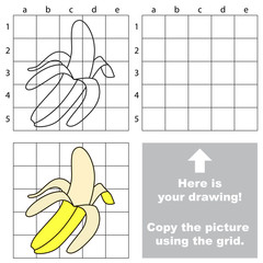 Copy the image using grid. Banana