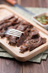 Grilled Beef with tasty sauce,thai food