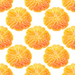 Seamless pattern with oranges
