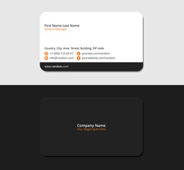 black corporate business card