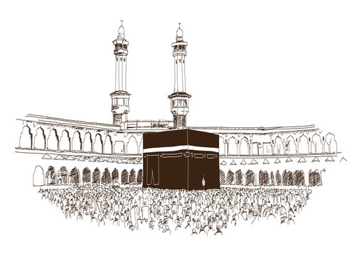 How to Draw Makkah Drawing  Step By Step Kaaba Drawing Gurdaspur 24   YouTube