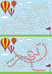 Hot air balloon maze