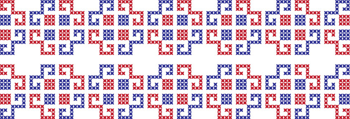 Fototapeta premium Embroidered cross-national pattern 