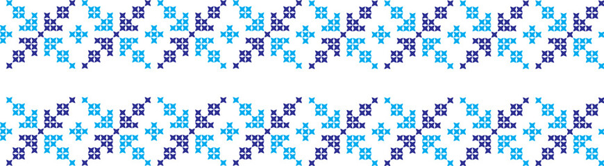 Embroidered cross-national pattern
