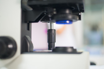 Laboratory Microscope. Scientific research background.