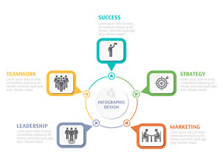 Abstract Infographic number options. Business overview visualization. Business template for presentation.
