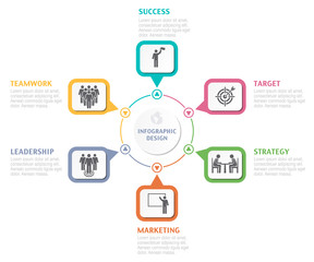 Abstract Infographic number options. Business overview visualization. Business template for presentation.