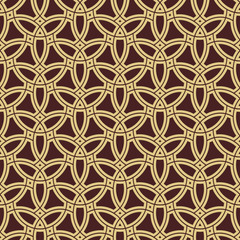 Seamless golden ornament in arabian style. Pattern for wallpapers and backgrounds