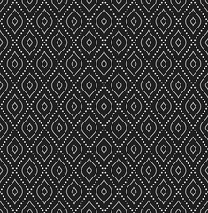 Obraz premium Geometric dotted black and white pattern. Seamless abstract modern texture for wallpapers and backgrounds