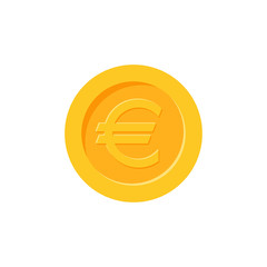 Obraz premium Euro coin vector icon