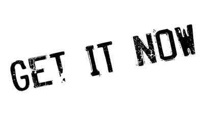 Get It Now rubber stamp. Grunge design with dust scratches. Effects can be easily removed for a clean, crisp look. Color is easily changed.
