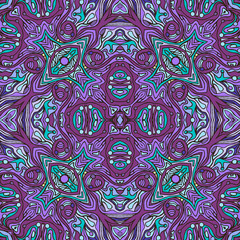Colorful doodle abstract seamless pattern.