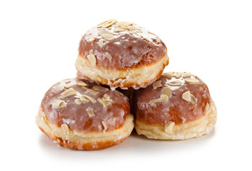 Obraz na płótnie Canvas Sweet donut buns with icing