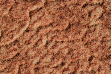 Surface texture wool fabric with a pile of brown with patterns