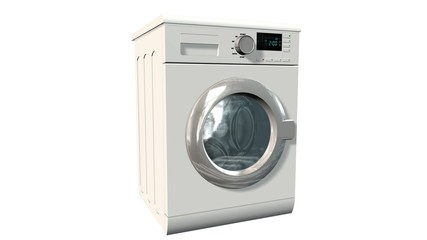 Fototapeta premium Washing machine, Fully automatic washing machine - isolated on white 