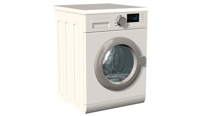 Washing machine, Fully automatic washing machine - isolated on white 