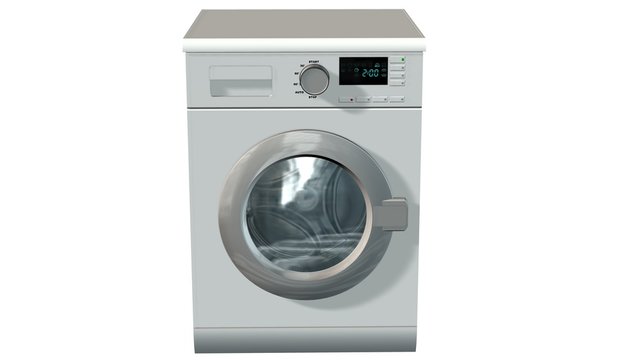 Washing machine, Fully automatic washing machine - isolated on white 