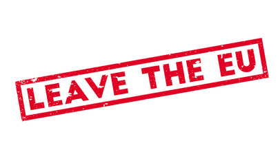 Leave The Eu rubber stamp. Grunge design with dust scratches. Effects can be easily removed for a clean, crisp look. Color is easily changed.