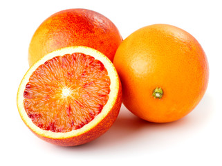 oranges isolated on white background