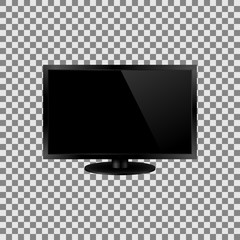 Vector frontal view of led or lcd internet tv monitor.