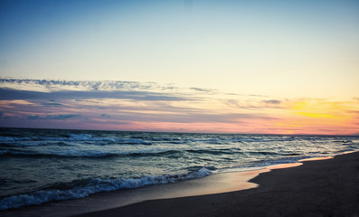 sunset from sea beach,Sunset. Beautiful sunset Black sea. Gold sea sunset. Picture Sea sunset. Sea sunset background. Amazing sea sunset Sunset sea picture,sea waves.Seascape during sundown