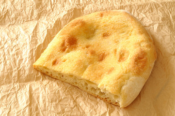 Typical Italian bread, white pizza or schiacciata.