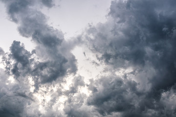 Fototapeta premium Background of dark clouds before a thunder-storm