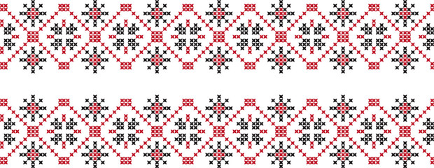 Fototapeta na wymiar Embroidered cross-national pattern 