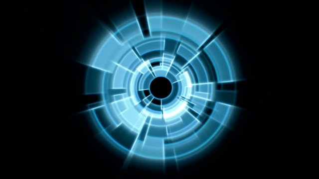 Interface Data Loader Blue Circular Round  with Light Rays Background Backdrop